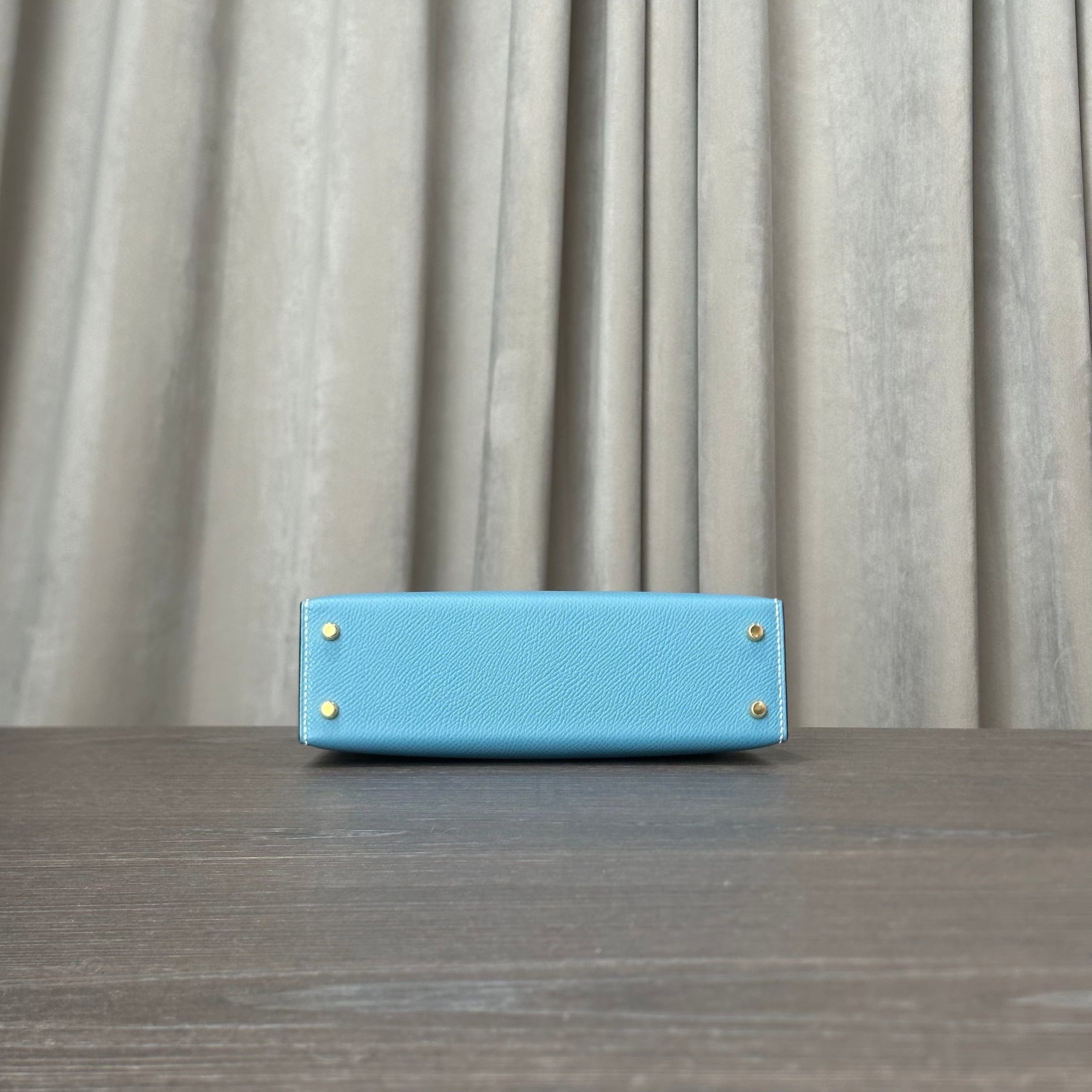 Hermès Bleu Jean Mini Kelly Sellier 20 Epsom Gold Hardware