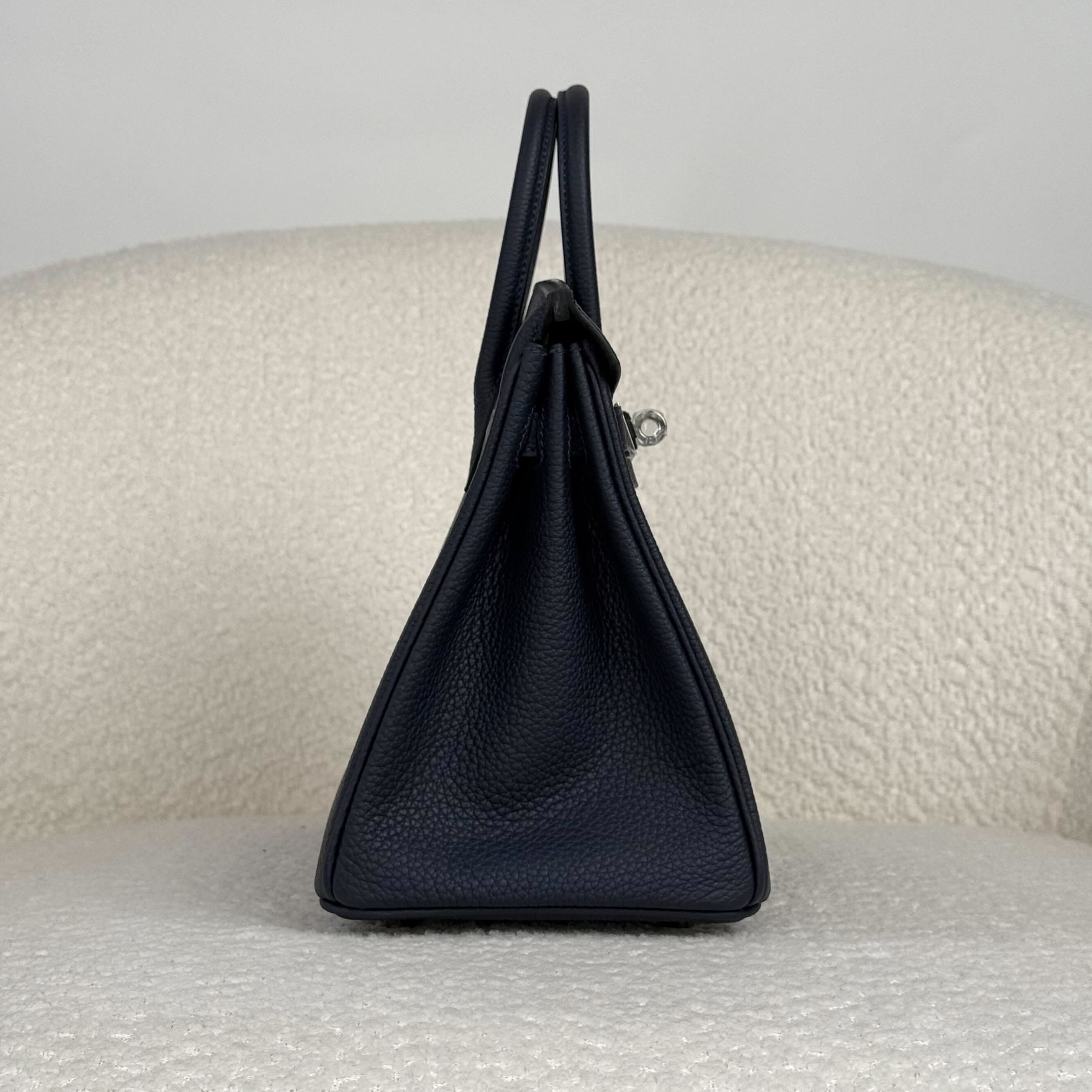 Hermès Bleu Nuit Birkin 25 Togo Palladium Hardware