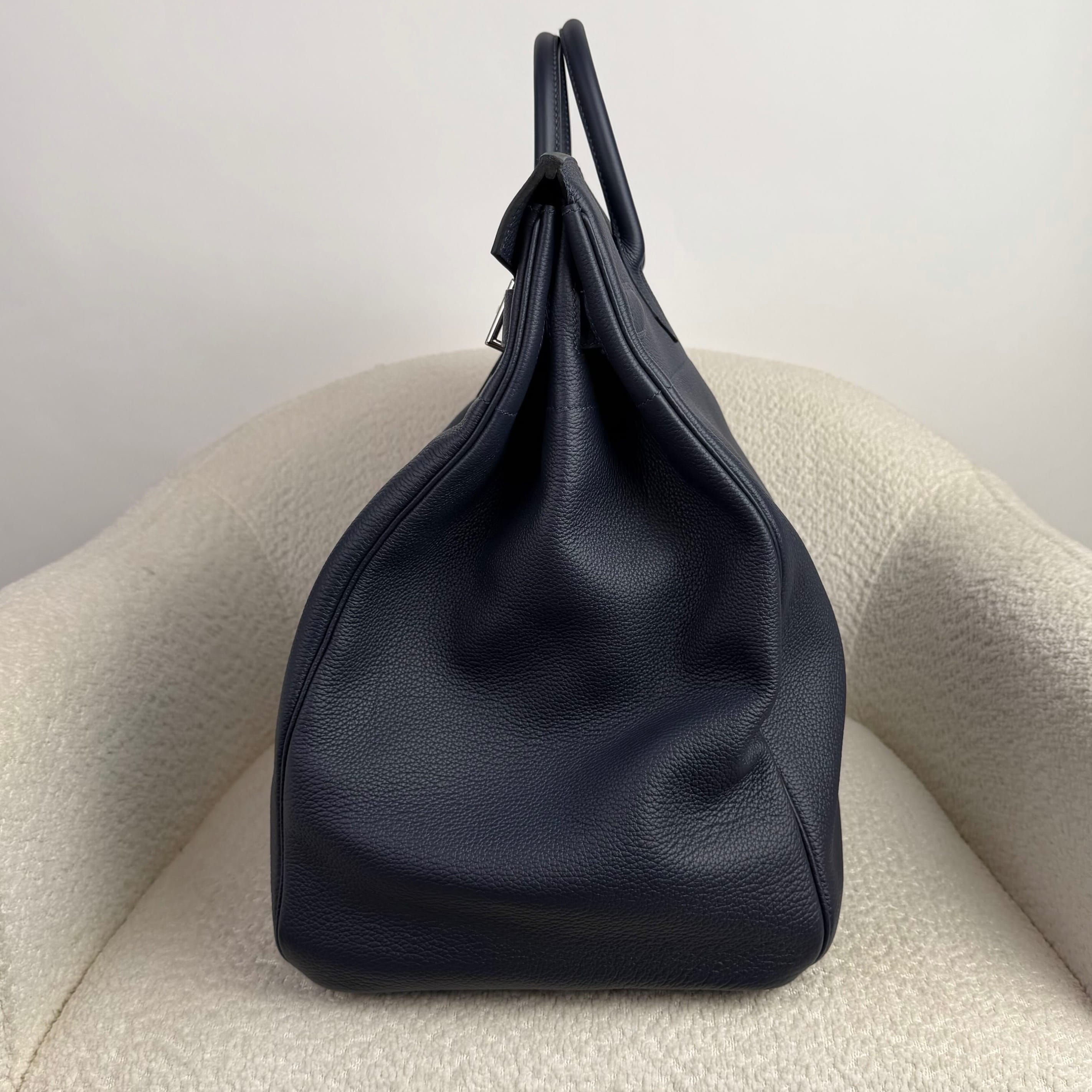 Hermès Bleu Nuit HAC Birkin 50 Togo Palladium Hardware