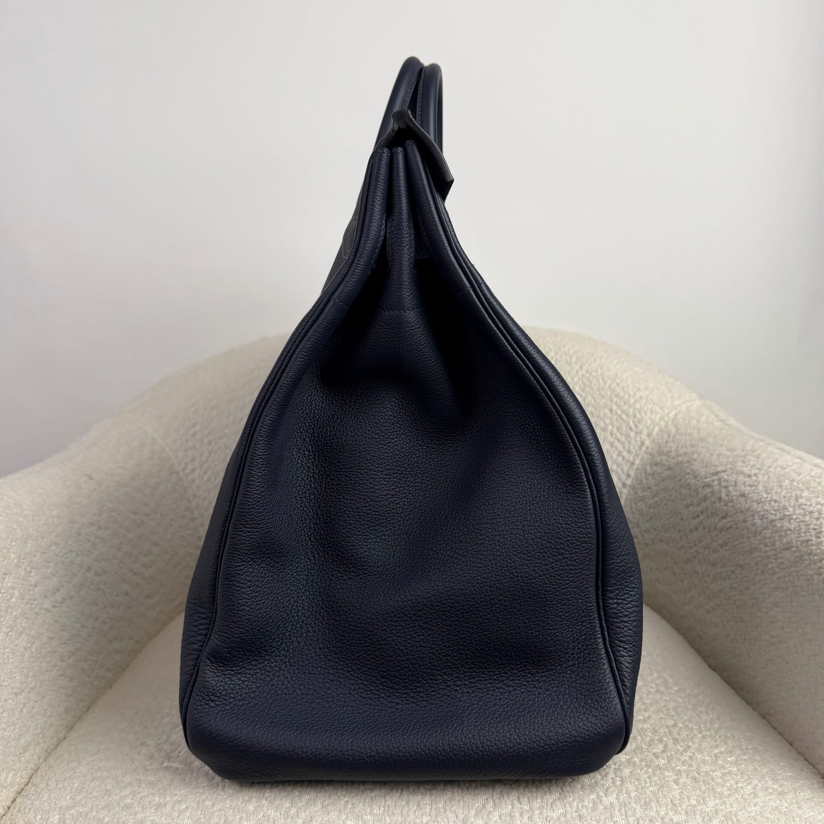 Hermès Bleu Nuit HAC Birkin 50 Togo Palladium Hardware