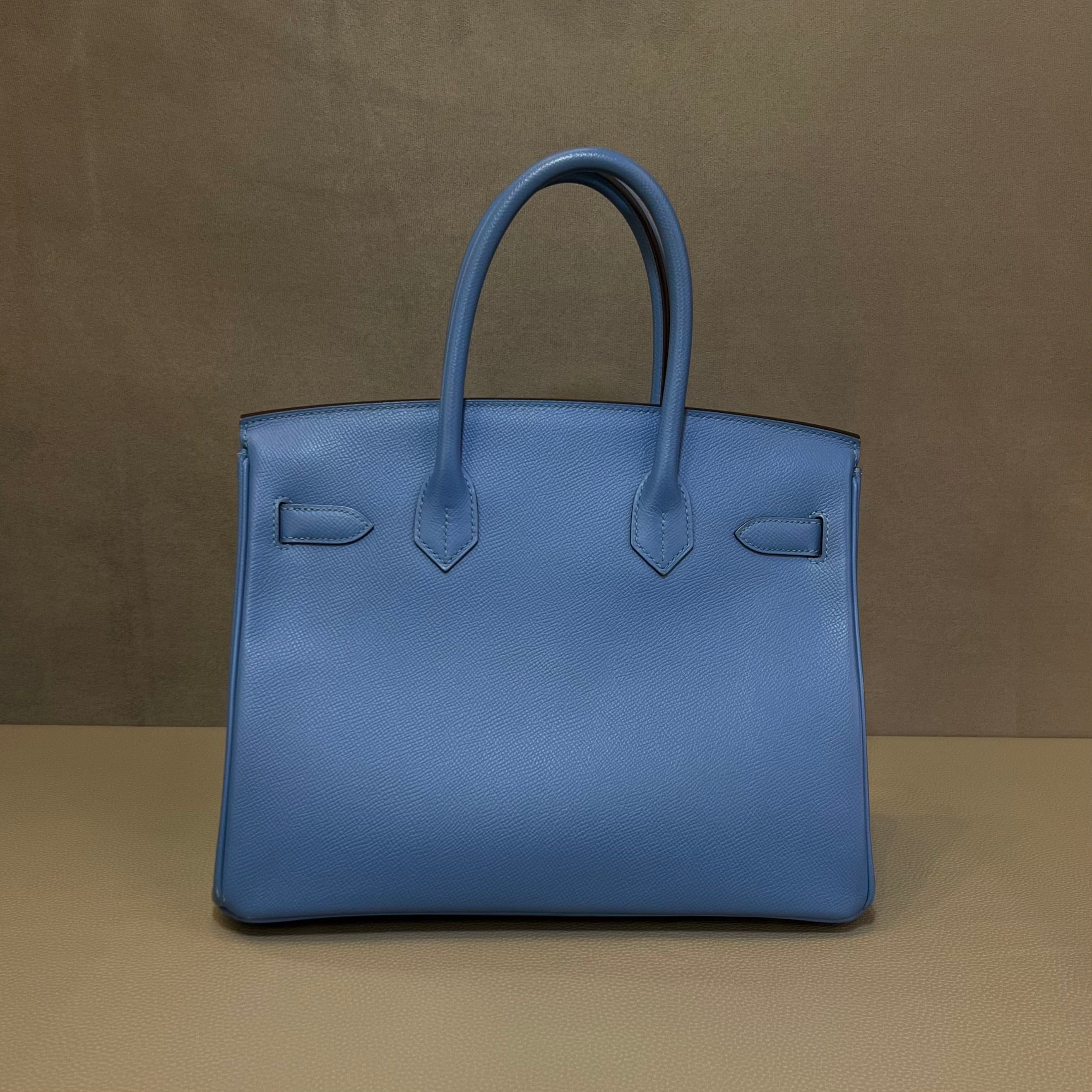 Hermès Bleu Paradis Birkin 30 Epsom Palladium Hardware