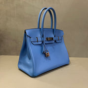 Hermès Bleu Paradis Birkin 30 Epsom Palladium Hardware