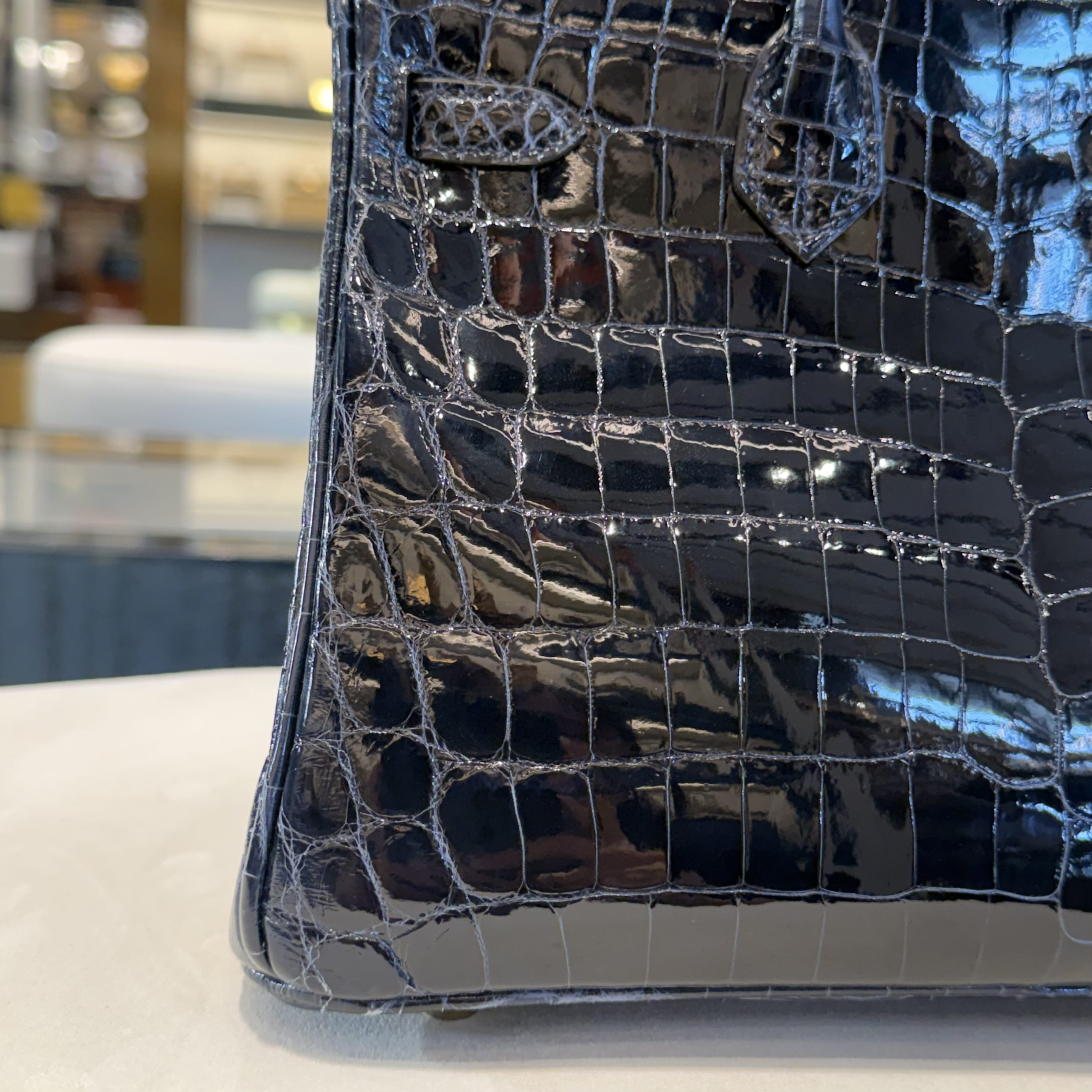 Hermès Bleu Sapire Birkin 25 Niloticus Crocodile Gold Hardware