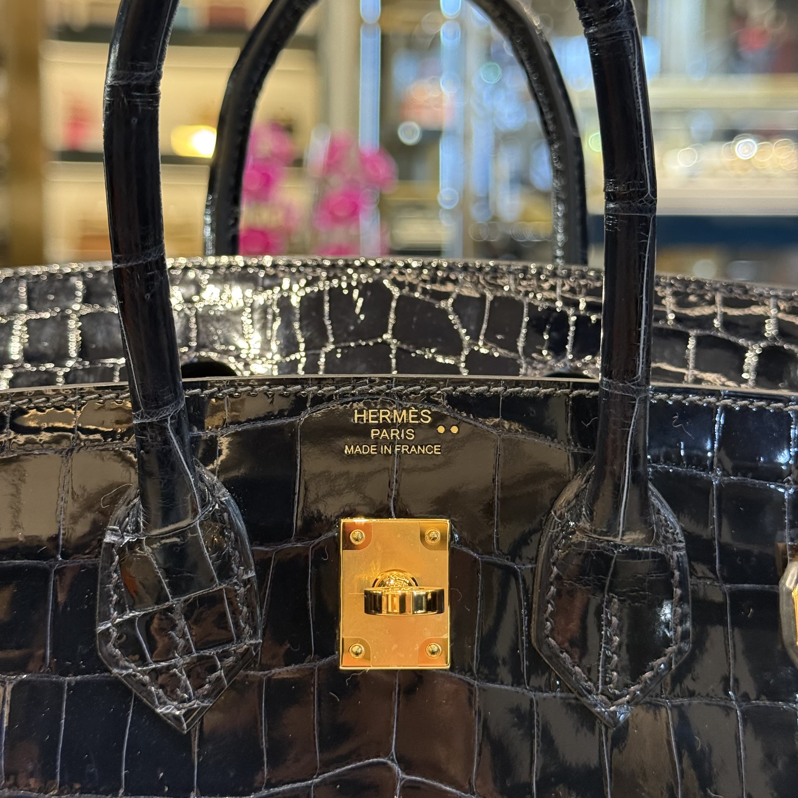 Hermès Bleu Sapire Birkin 25 Niloticus Crocodile Gold Hardware