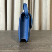 Hermès Bleu Tie Constance Elan Epsom Bleu Tie and Palladium Hardware