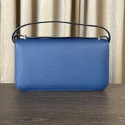 Hermès Bleu Tie Constance Elan Epsom Bleu Tie and Palladium Hardware