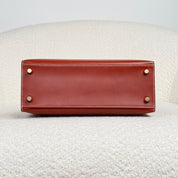 Hermès Brique Kelly Sellier 25 Box Leather Gold Hardware
