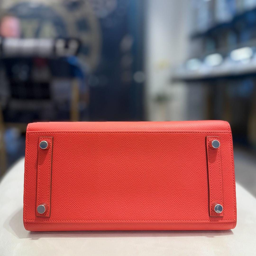 Hermès Capucine Birkin 25 Sellier Epsom Palladium Hardware