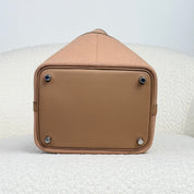 Hermès Chai Picotin 18 Swift and Toile Canvas Palladium Hardware