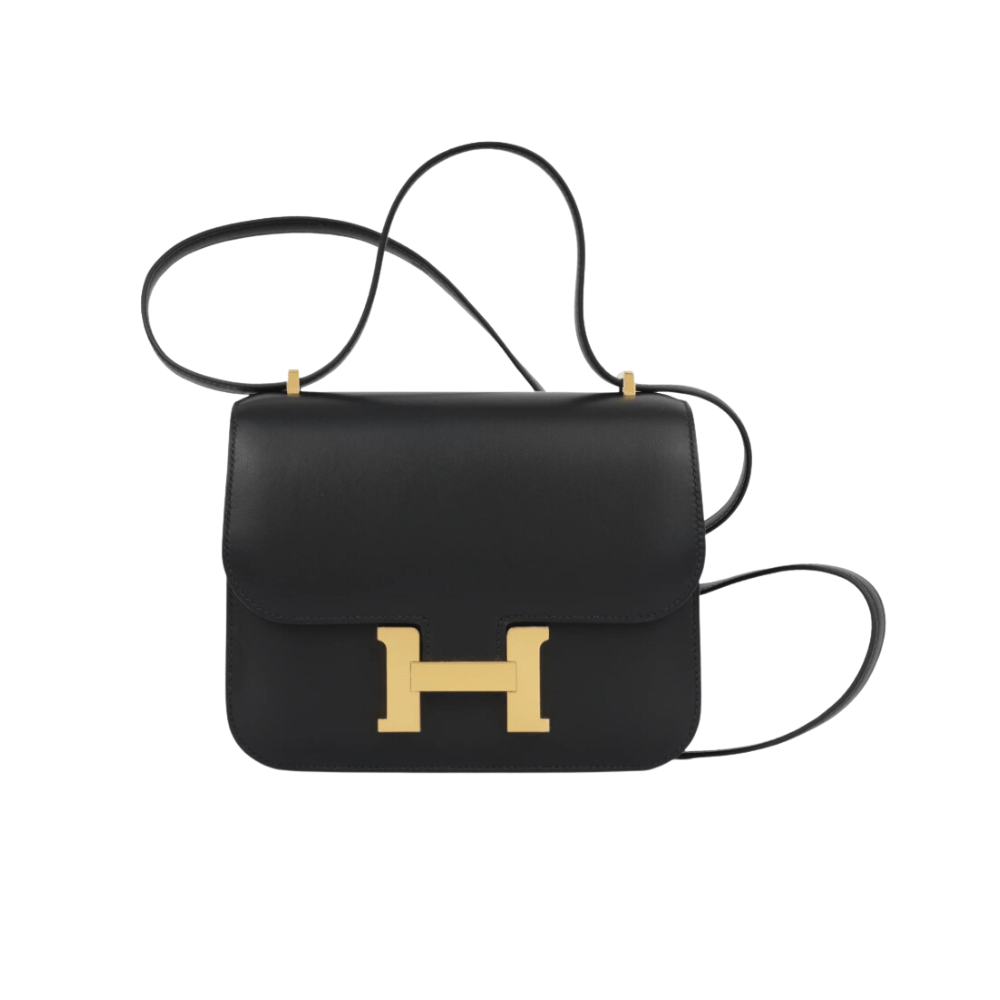 Hermes Constance 18 Mini  Evercalf  Leather 89 Noir Gold Hardware