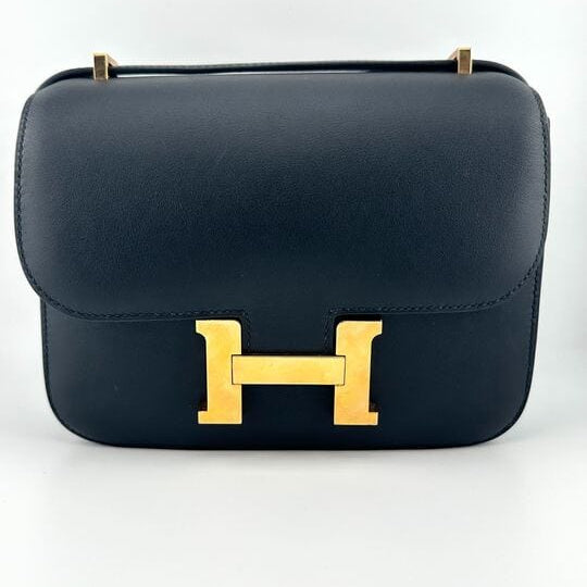 Hermes Constance 18 Mini  Evercalf  Leather 89 Noir Gold Hardware