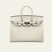 Hermès Craie and Gold Birkin Sellier 25 Epsom Gold Hardware
