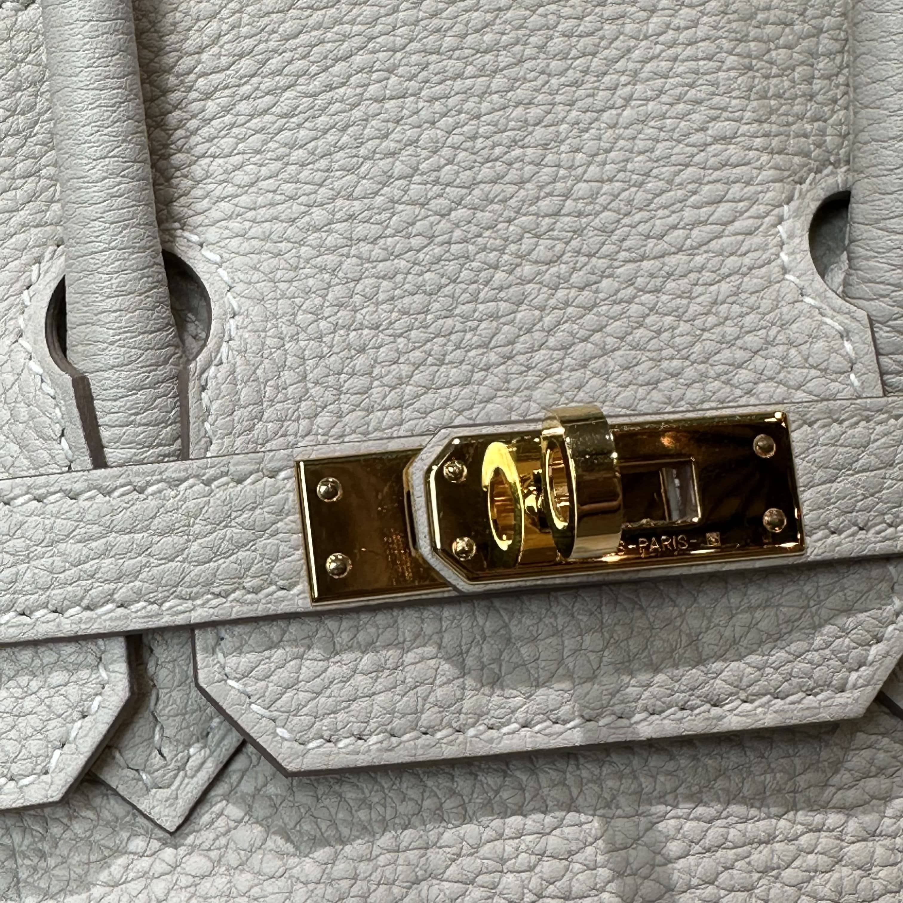 Hermès Craie Birkin 25 Togo Gold Hardware
