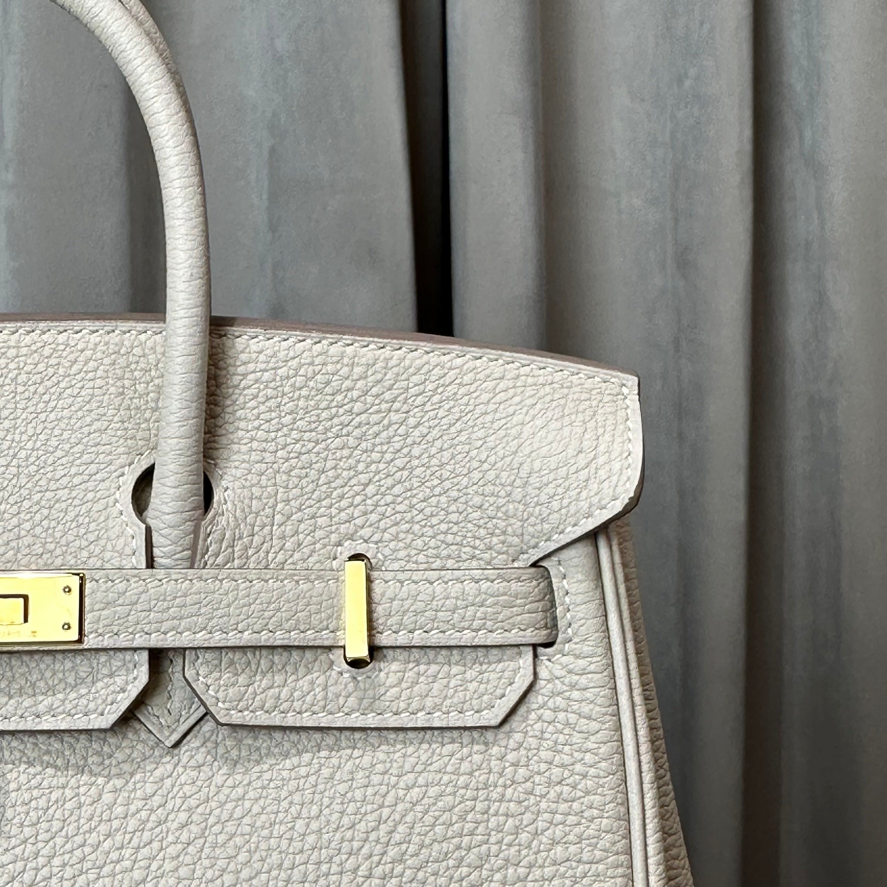 Hermès Craie Birkin 25 Togo Gold Hardware