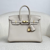 Hermès Craie Birkin 25 Togo Gold Hardware