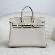 Hermès Craie Birkin 25 Togo Gold Hardware