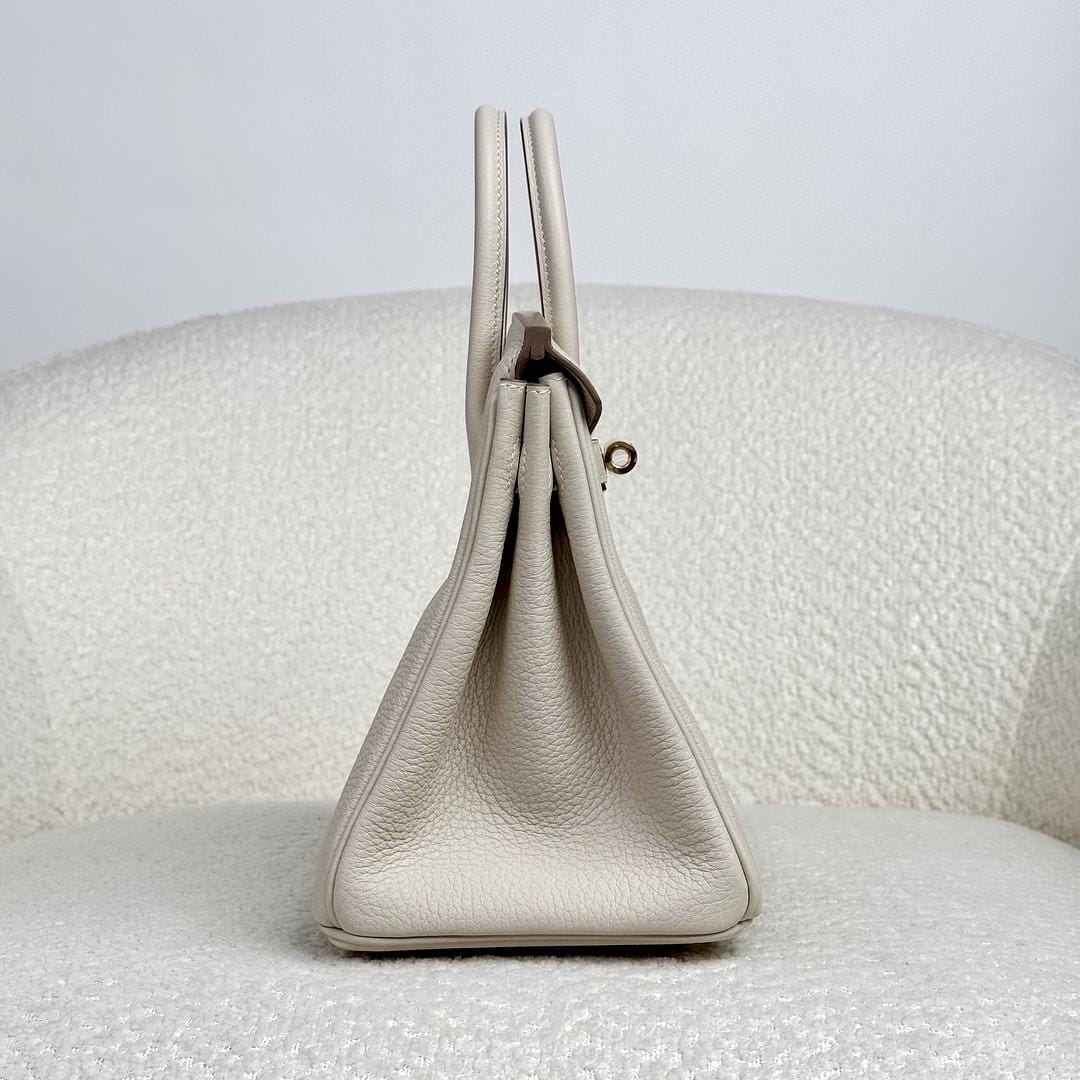 Hermès Craie Birkin 25 Togo Gold Hardware