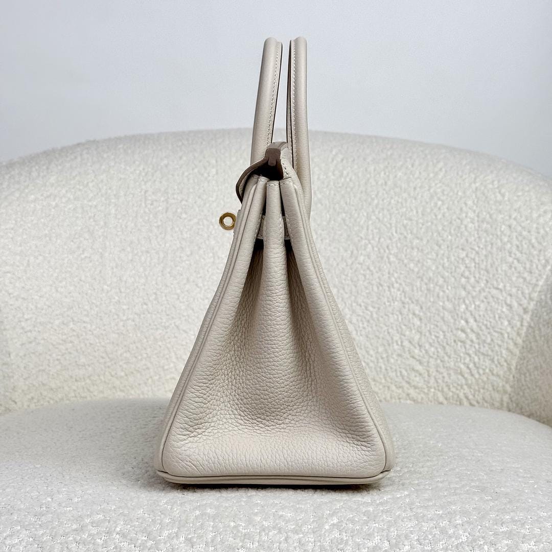 Hermès Craie Birkin 25 Togo Gold Hardware