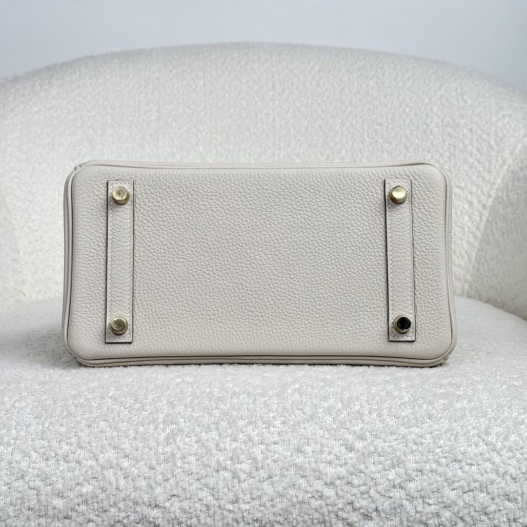 Hermès Craie Birkin 25 Togo Gold Hardware