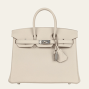 Hermès Craie Birkin 25 Togo Palladium Hardware