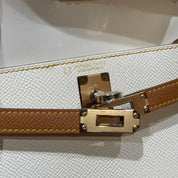 Hermès Craie Gold Mini Kelly 20 Sellier HSS Classic Skin Perso Palladium Hardware Special Order