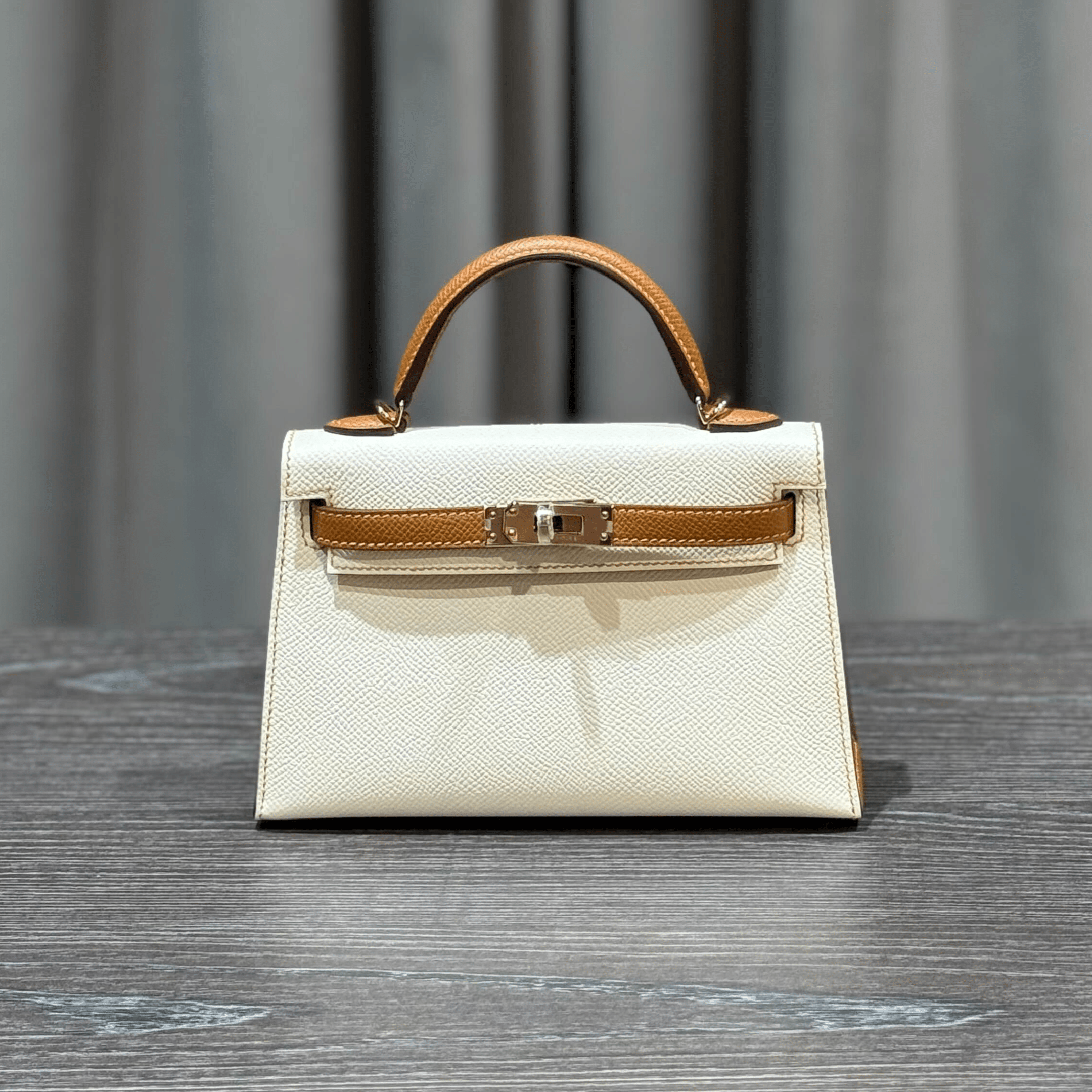 Hermès Craie Gold Mini Kelly 20 Sellier HSS Classic Skin Perso Palladium Hardware Special Order