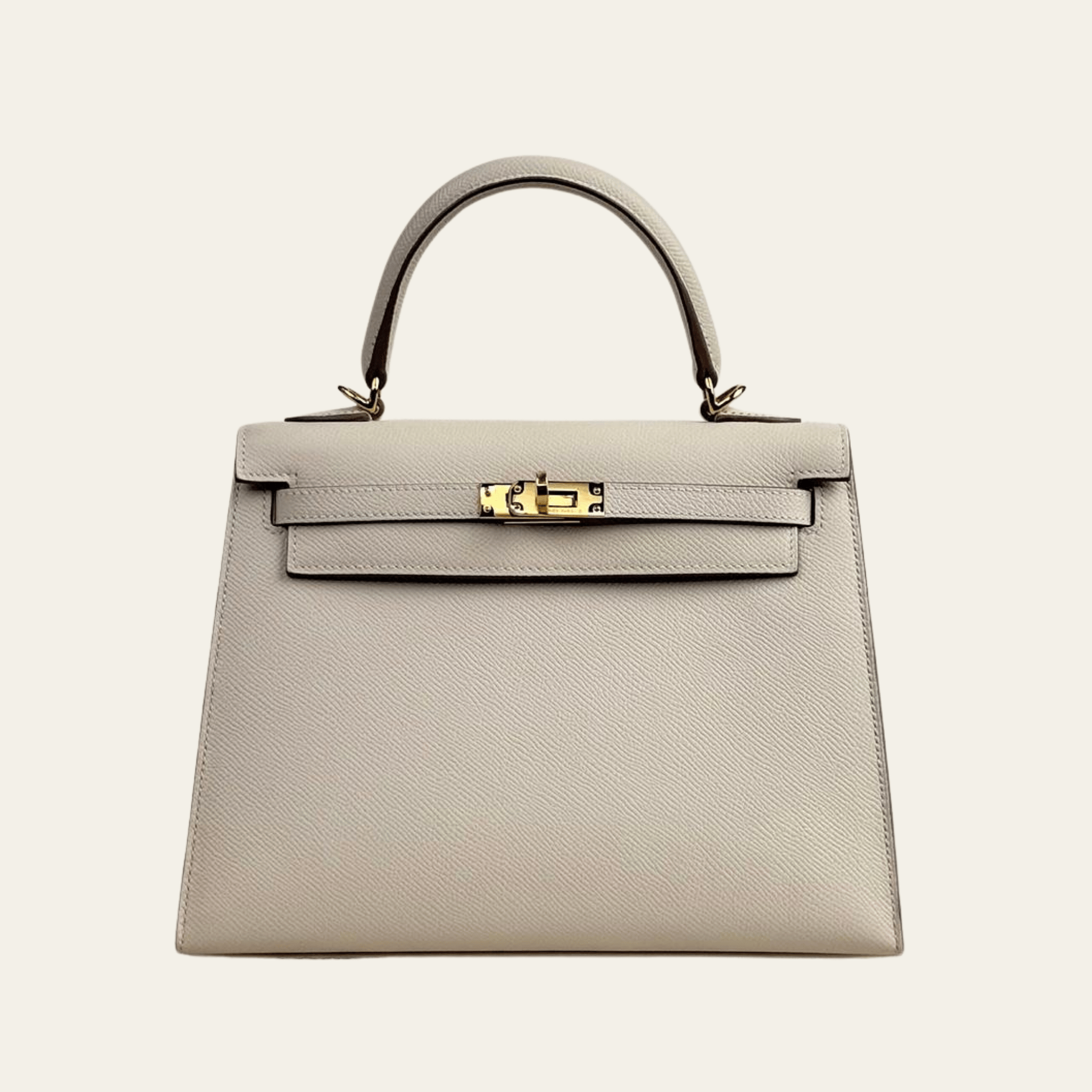 Hermès Craie Kelly Sellier 25 Epsom Gold Hardware