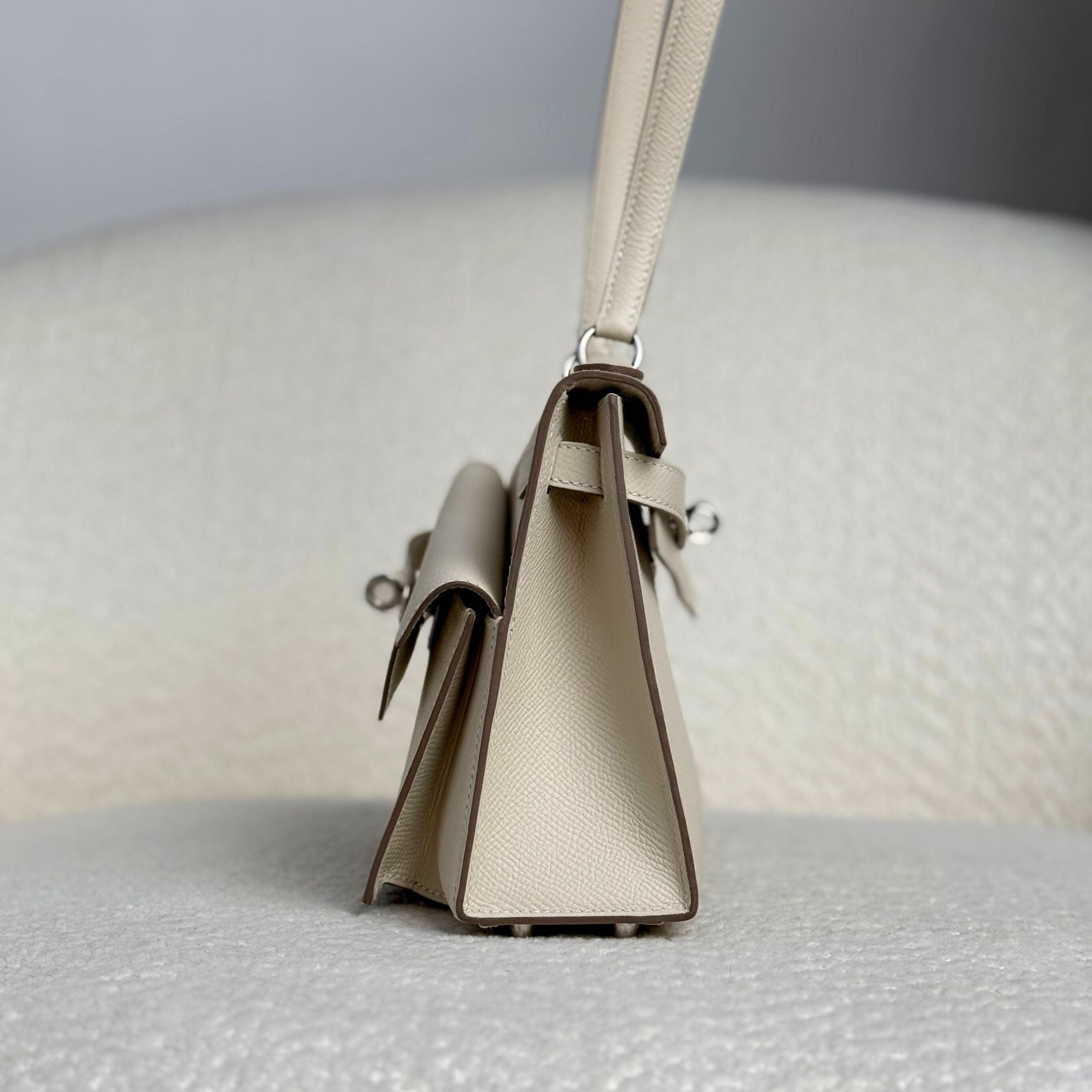 Hermès Craie Kelly En Desordre Sellier 20 Epsom Palladium Hardware Limited Edition