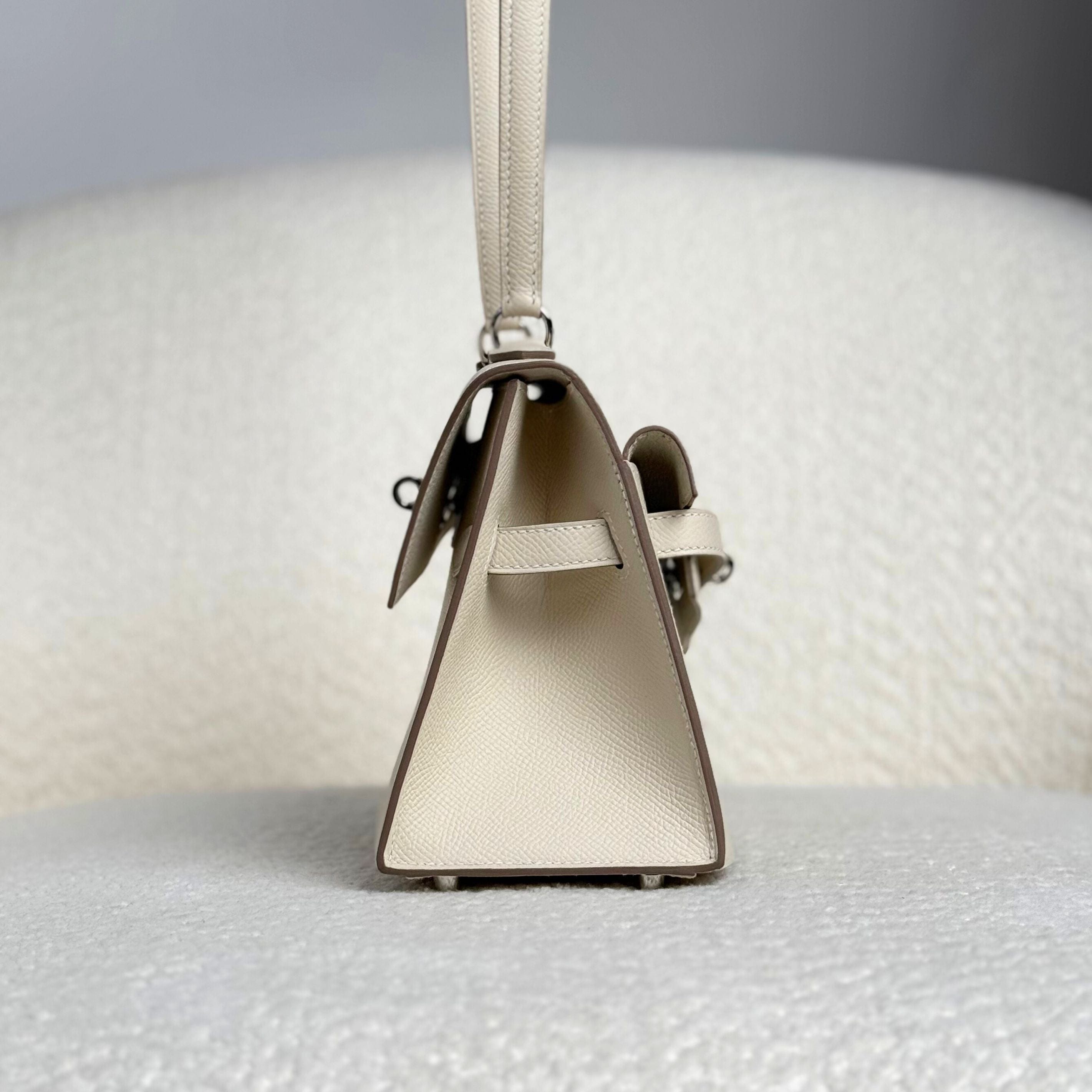 Hermès Craie Kelly En Desordre Sellier 20 Epsom Palladium Hardware Limited Edition