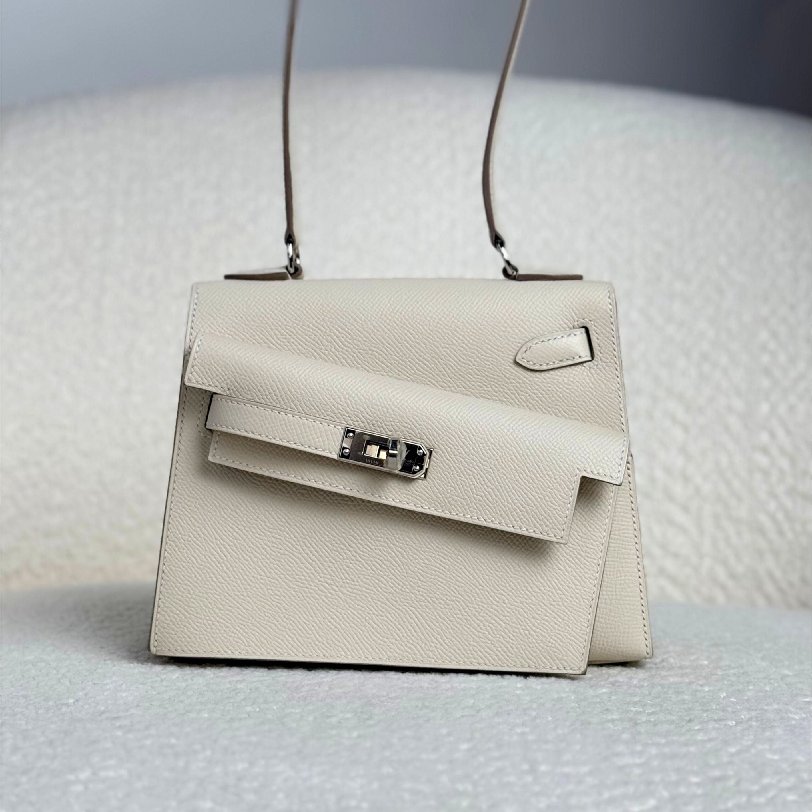 Hermès Craie Kelly En Désordre 20 – White Kelly Sellier Epsom
