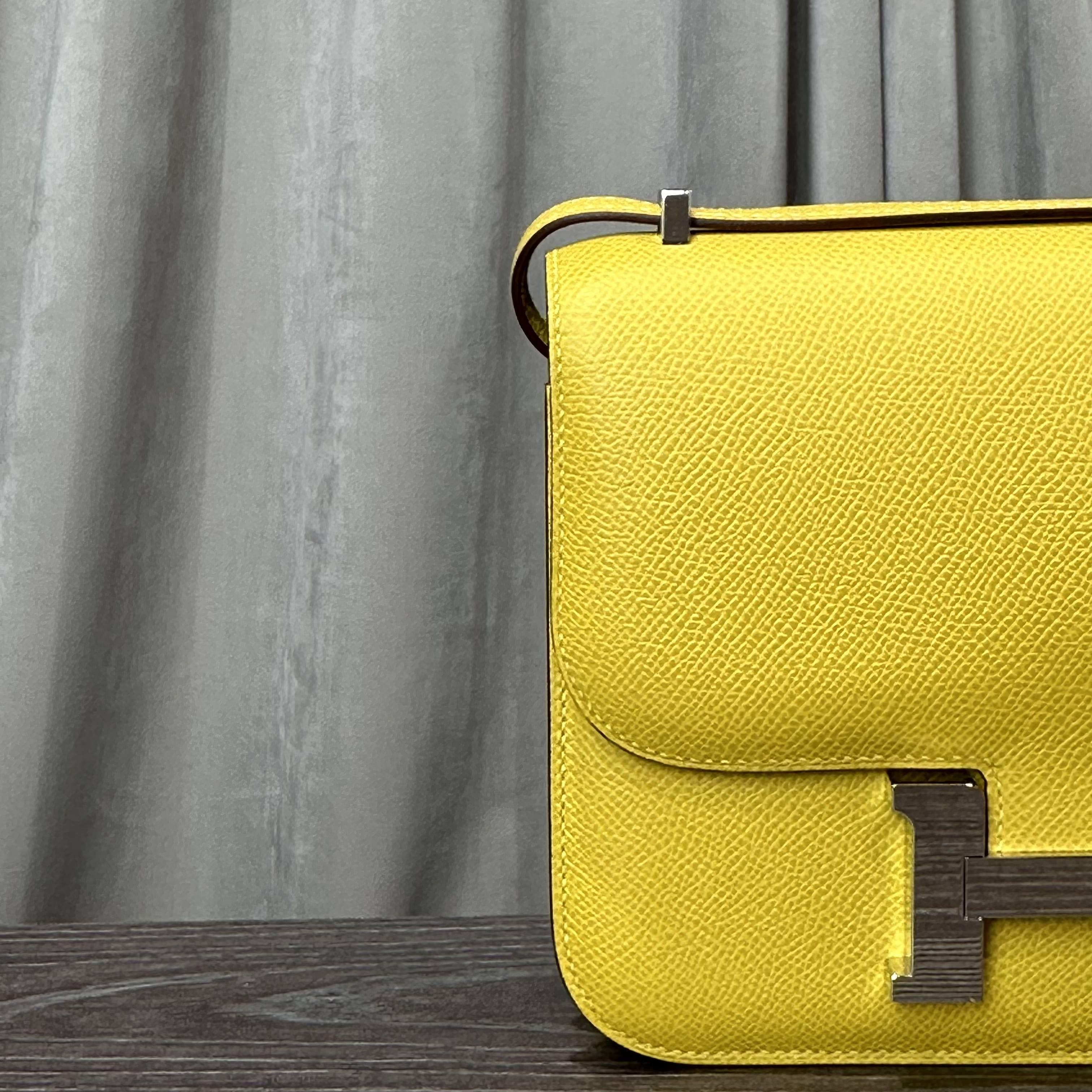 Hermès Cumin Constance 18 Mini Mirror Epsom Palladium Hardware