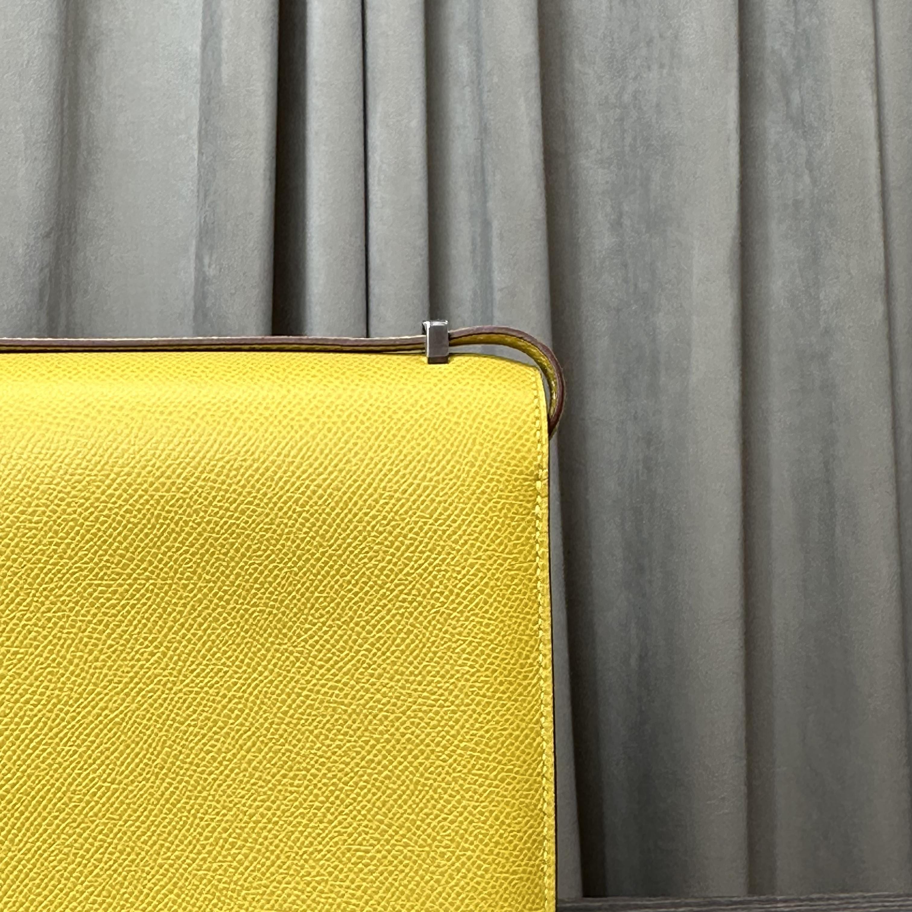 Hermès Cumin Constance 18 Mini Mirror Epsom Palladium Hardware