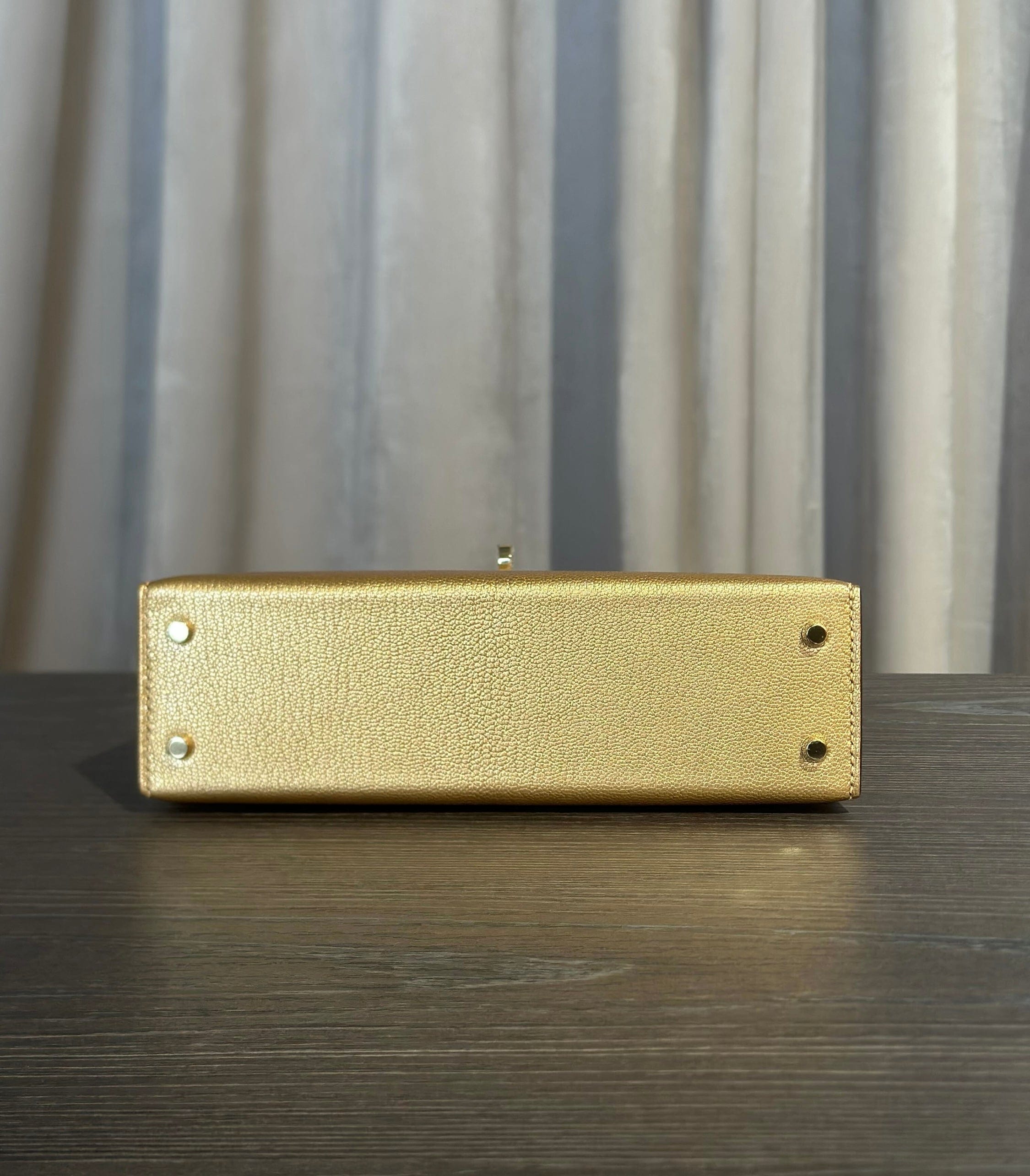 Hermès Dore Mini Kelly Sellier 20 Chevre Chamkilight Permabrass Hardware