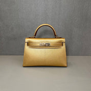 Hermès Dore Mini Kelly Sellier 20 Chevre Chamkilight Gold Hardware