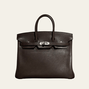 Hermès Ebene Birkin 25 Barenia Faubourg Palladium Hardware