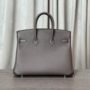 Hermès Ebene Birkin 25 Togo Calfskin Palladium Hardware