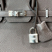 Hermès Ebene Birkin 25 Togo Calfskin Palladium Hardware