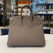 Hermès Etoupe Birkin 25 Togo Brushed Gold Hardware