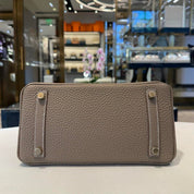 Hermès Etoupe Birkin 25 Togo Brushed Gold Hardware