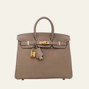 Hermès Etoupe Birkin 25 Togo Gold Hardware
