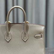 Hermès Etoupe Birkin 25 Togo Gold Hardware