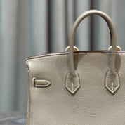 Hermès Etoupe Birkin 25 Togo Gold Hardware
