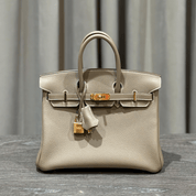 Hermès Etoupe Birkin 25 Togo Gold Hardware