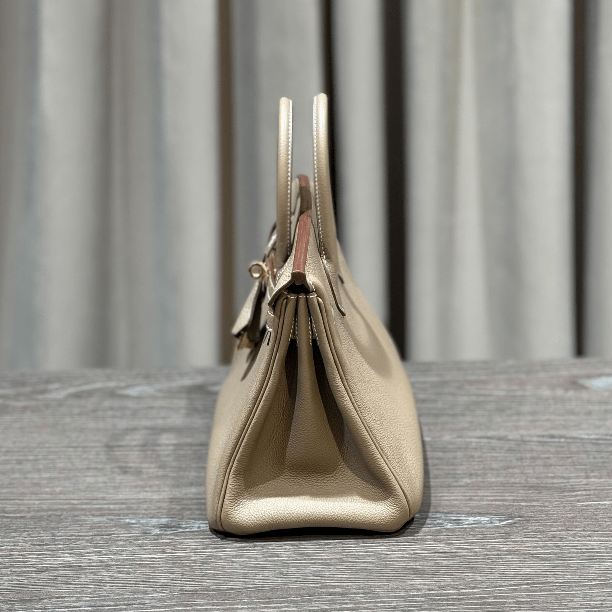 Hermès Etoupe Birkin 25 Togo Gold Hardware