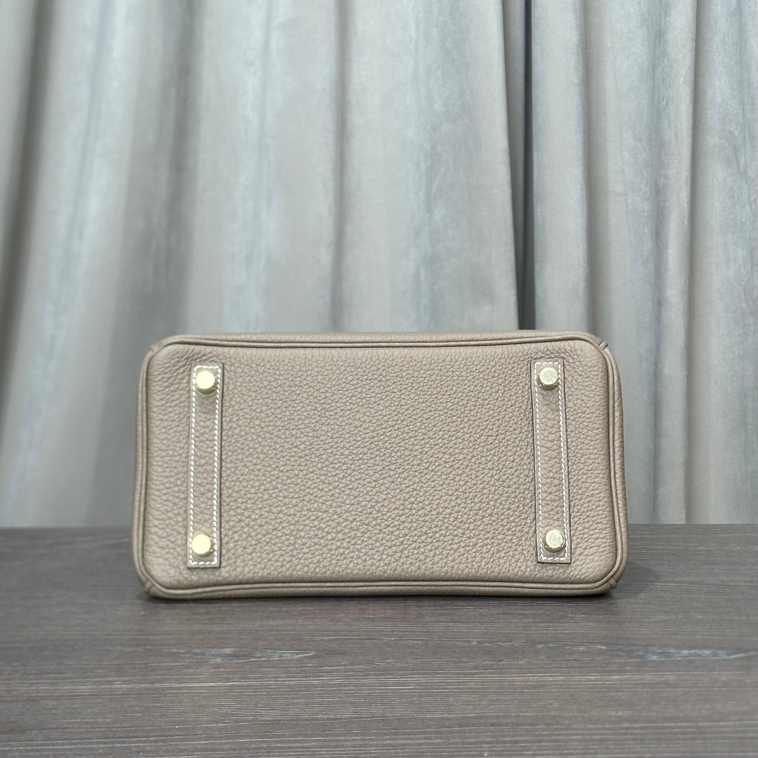 Hermès Etoupe Birkin 25 Togo Gold Hardware