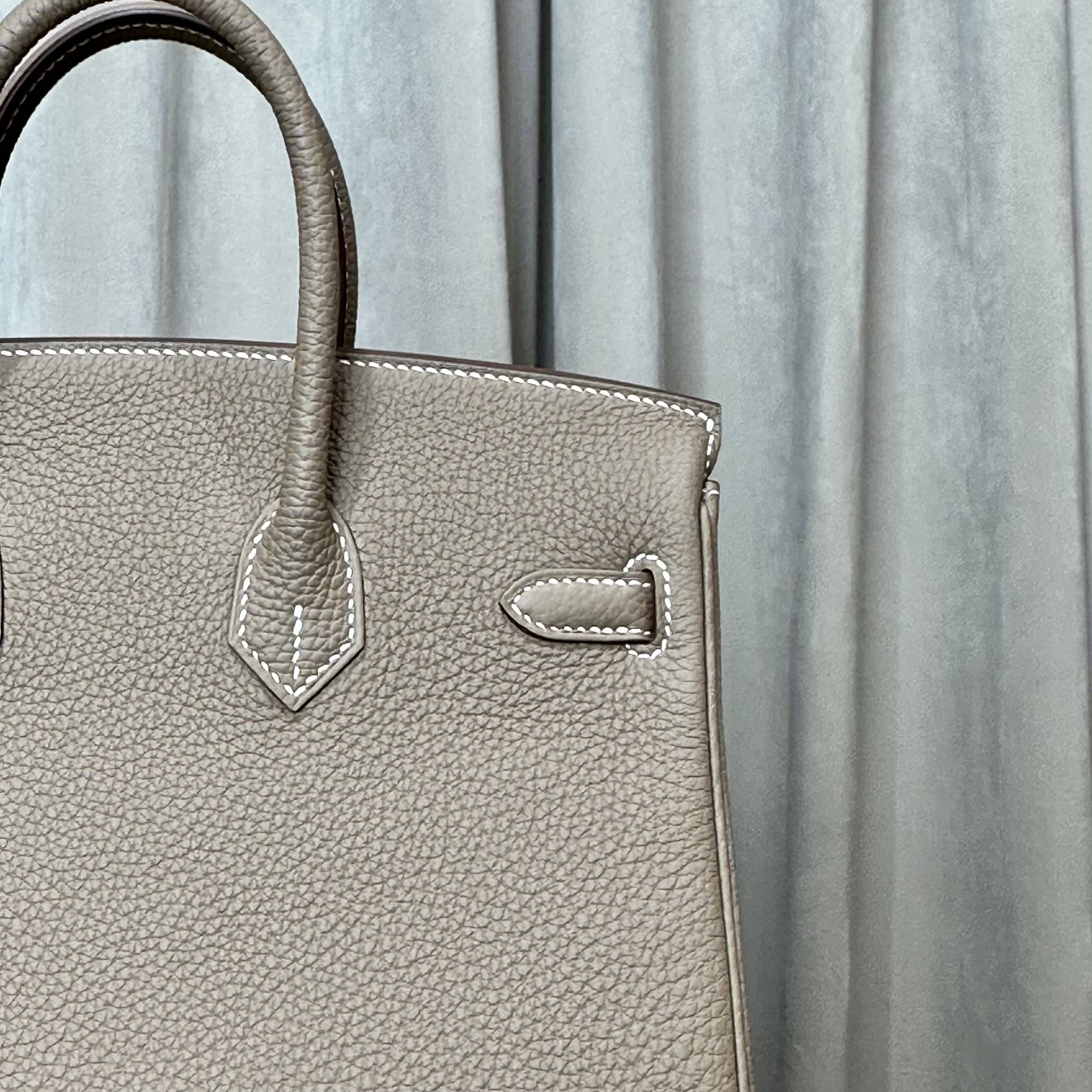 Hermès Etoupe Birkin 25 Togo Gold Hardware