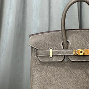Hermès Etoupe Birkin 25 Togo Gold Hardware
