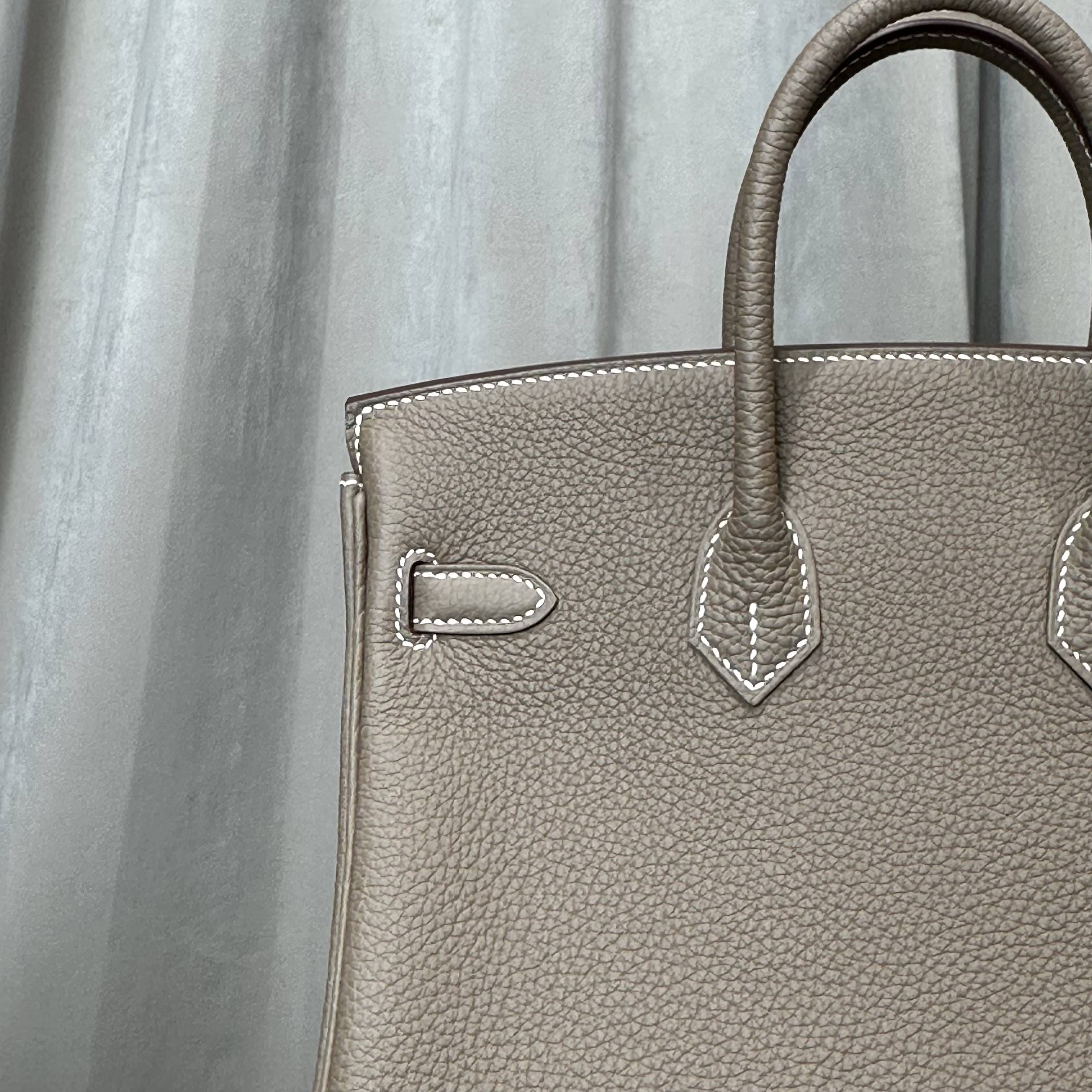 Hermès Etoupe Birkin 25 Togo Gold Hardware