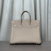 Hermès Etoupe Birkin 25 Togo Gold Hardware