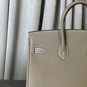Hermès Etoupe Birkin 25 Togo Palladium Hardware